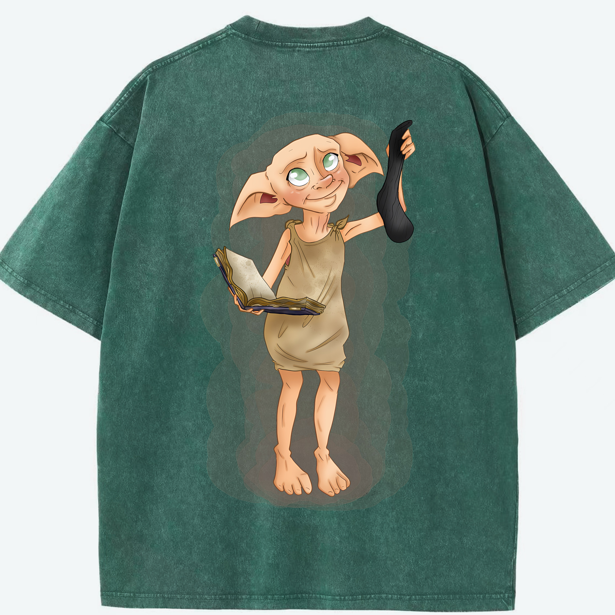 （画像用） Harry Potter ハリー・ポッターシリーズ 綿100% ヴィンテージ風 半袖Tシャツ（背面プリント）